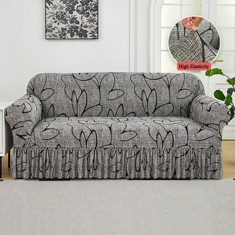XM-Mirelitho 1PC Geometric Skirt Sofa Cover Elastic Living Room Sofa Protective Cover